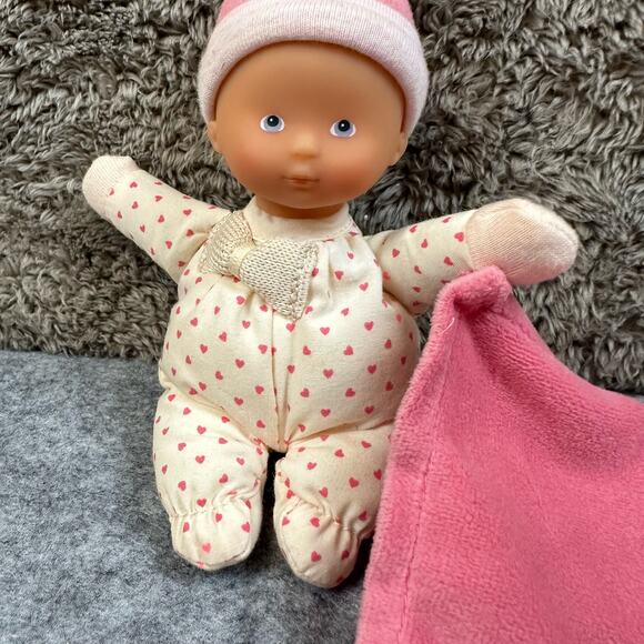 Corolle MiniReve Mini Reve Pink Heart Riviera Doll Blanket Mini - Picture 3 of 8